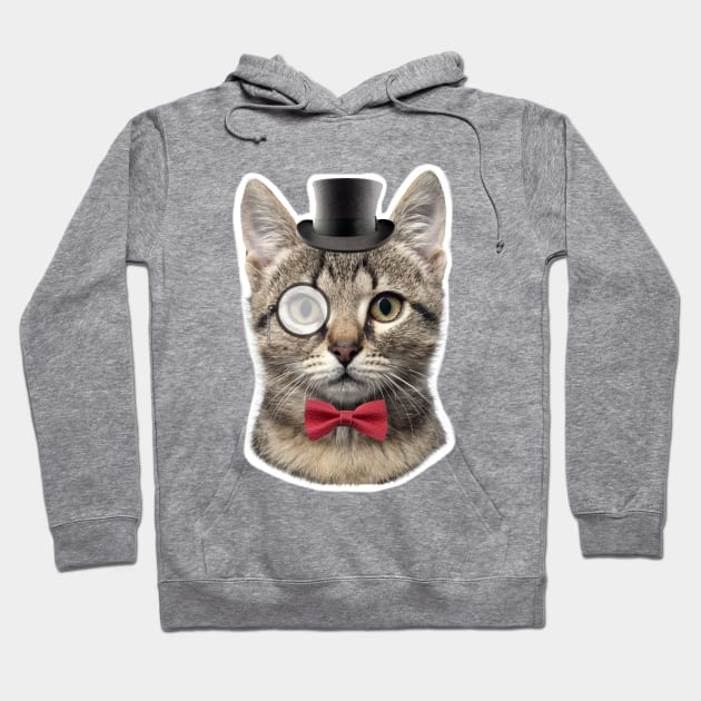 Monocle Cat Hoodie by madmonkey